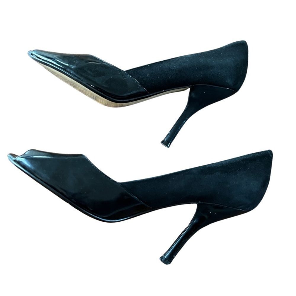 Good🎉 Condition ENZO ANGIOLINI open toed black heels, size 8 - Picture 4 of 10